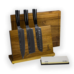 Epoxy Onyx Damascus Print 3-Piece Knife Set - Combideal XXXL