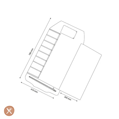 Shinrai Knives - Trousse à couteaux en toile et cuir de haute qualité bleu foncé