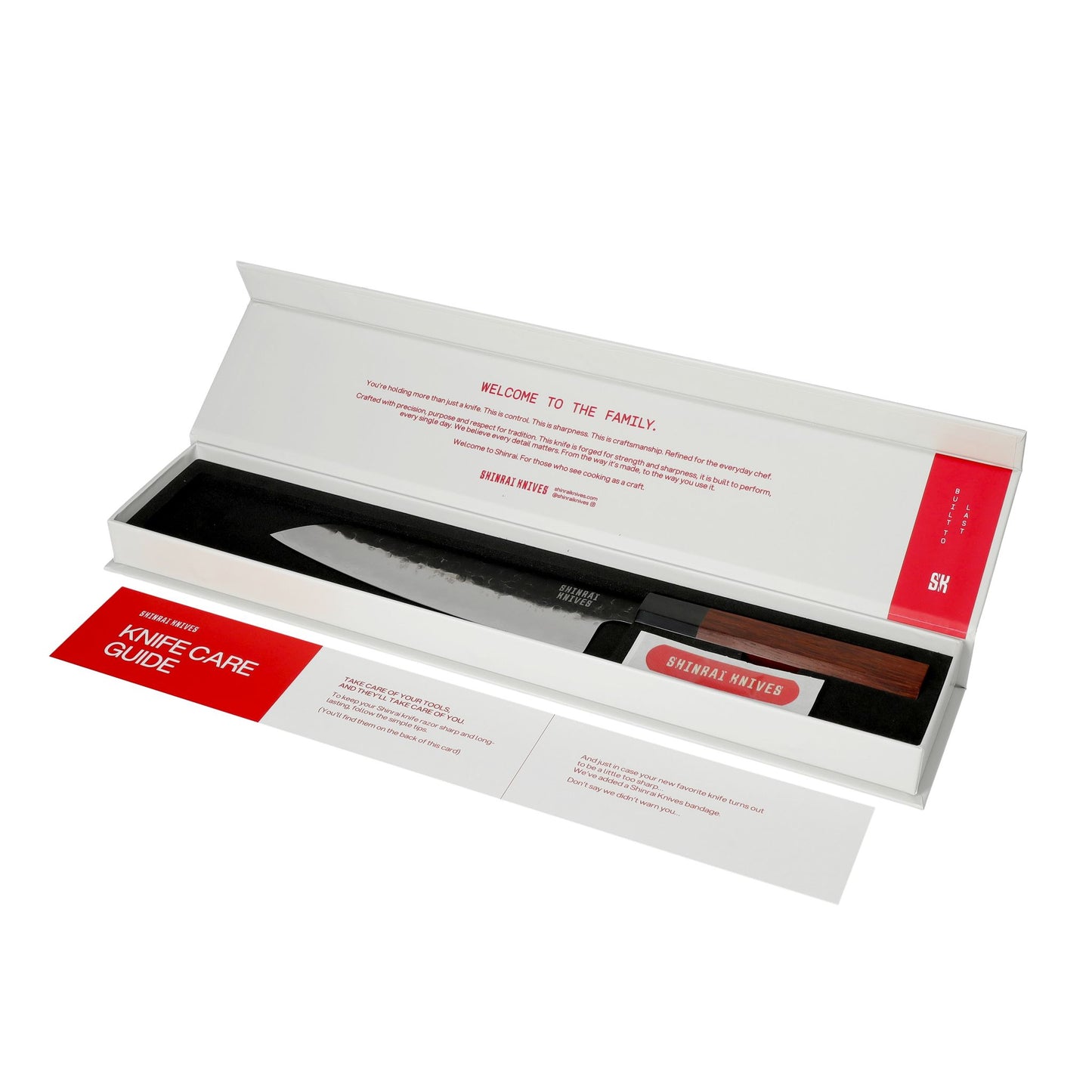 Shinrai Knives - Kurayami Damascus Santoku knife 18 cm