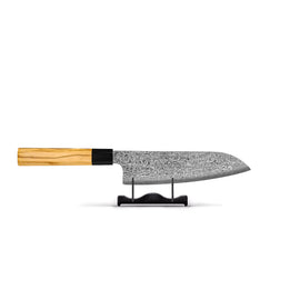 Shinrai Knives - Takumi Kaza Damascus Santoku knife 18 cm