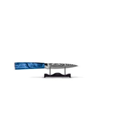 Shinrai Knives - Damascus Print Epoxy Sapphire Print Paring knife 8 cm