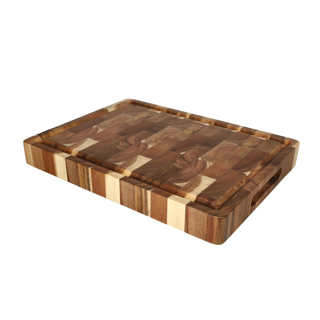 Shinrai Knives - Luxury Cutting Board Acacia Wood - End grain - 41 x 30 x 4.5 cm