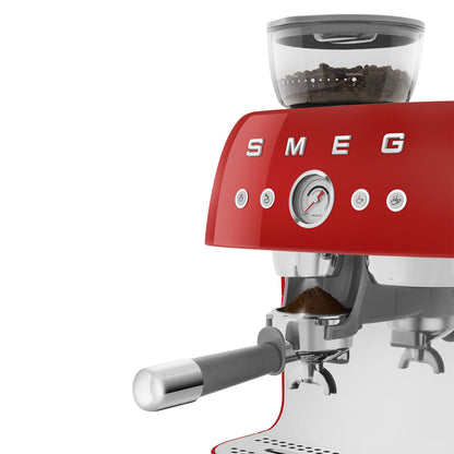 Smeg - Espresso Machine | Red | 1950s | Manual espresso machine with integrated bean grinder