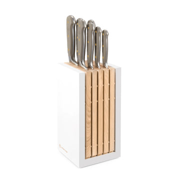 Wusthof - Classic Colour 7-piece knife set with block Velvet Oyster