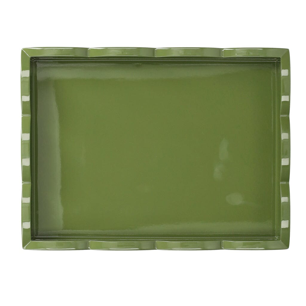 Addison Ross - Dienblad Scalloped - Eau de Nill/Khaki - 28x20 cm Dienblad Addison Ross 