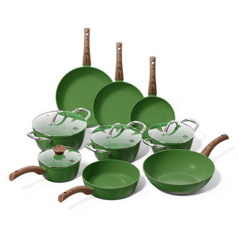 Cook &amp; Pan - Ensemble de 9 pièces de batterie de cuisine écologique Cook &amp; Pan