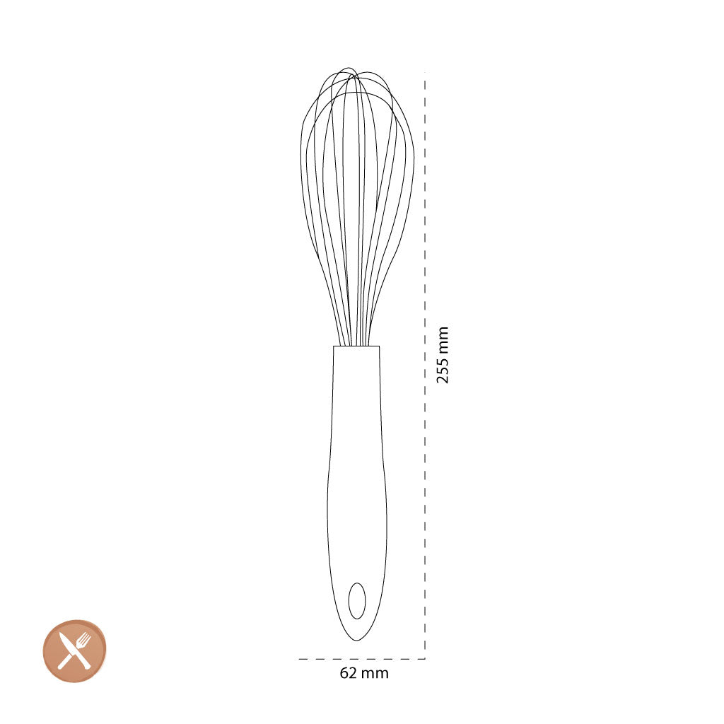 Outils2Cook - Fouet Silicone Poivre Noir