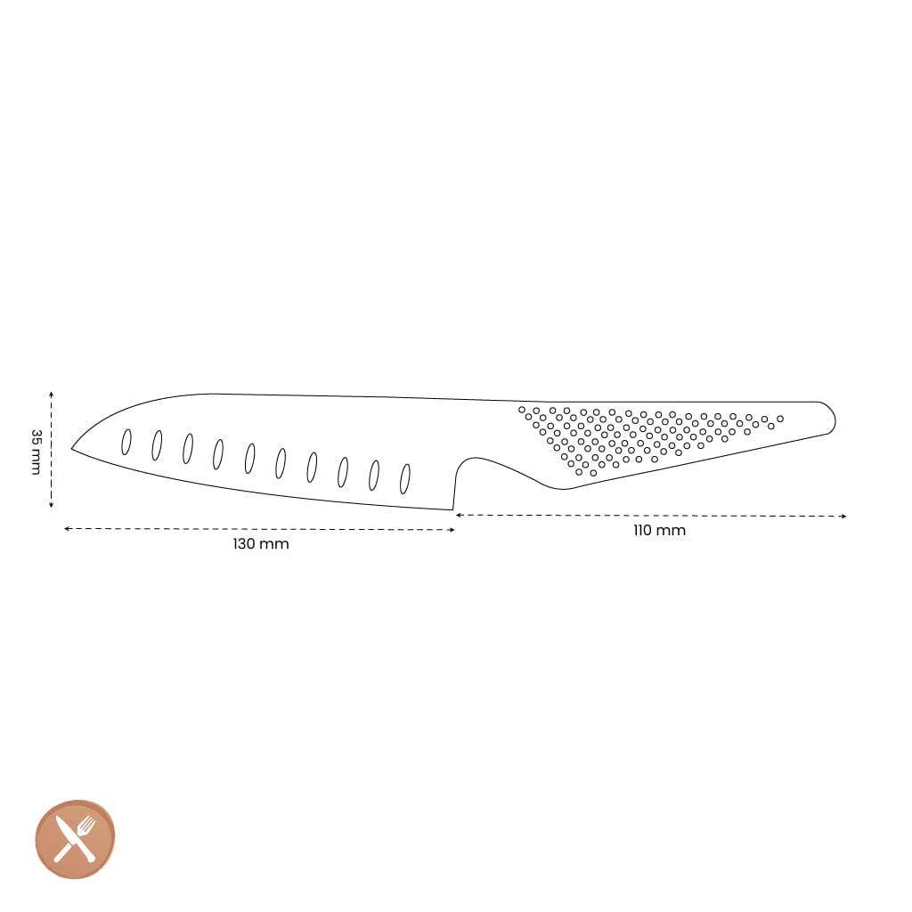 Global - Gs90 Santokumes met kuiltjes 13 cm Santokumes Global 