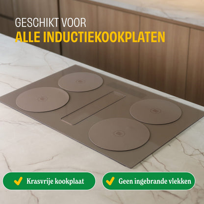 Cook & Pan - Taupe of Mind Induction Hob Protector Set - 4 Pack