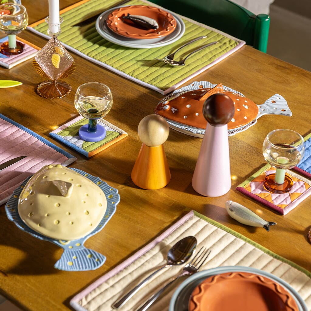 &Klevering - Bord Schol - Bruin Serveerschaal &Klevering 