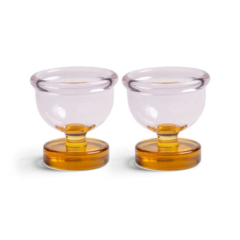 &amp;Klevering - Coquetiers Cantine - Rose - Lot de 2 Coquetiers &amp;Klevering