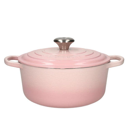 LeCreuset - Rôti- / Faitout Signature ronde Coquillage Rose 24cm 4,2l