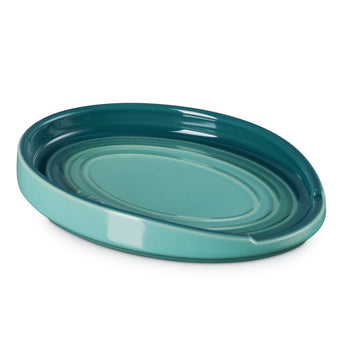 Le Creuset - Porte-cuillère ovale Bleu Riviera 15cm Repose-cuillère Le Creuset