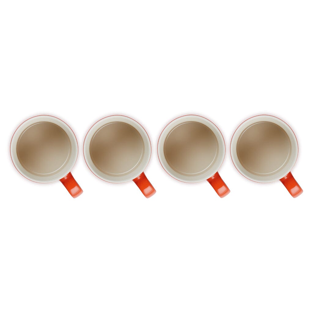 Le Creuset - Set van 4 Mokken Kersenrood 0,35l Mok Le Creuset 