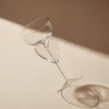 Lepelclub - Chamapgne Coupe - Hart - Transparant Champagne glazen LepelClub 