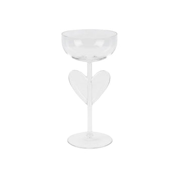 Lepelclub - Chamapgne Coupe - Hart - Transparant Champagne glazen LepelClub 