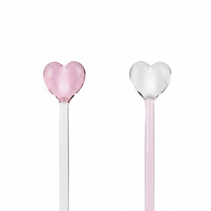 Lepelclub - Glazen Lepels - Hart - Roze LepelClub 