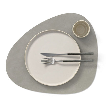 Lind DNA - Placemat Curve L Nupo Lichtgrijs Placemat Lind DNA 