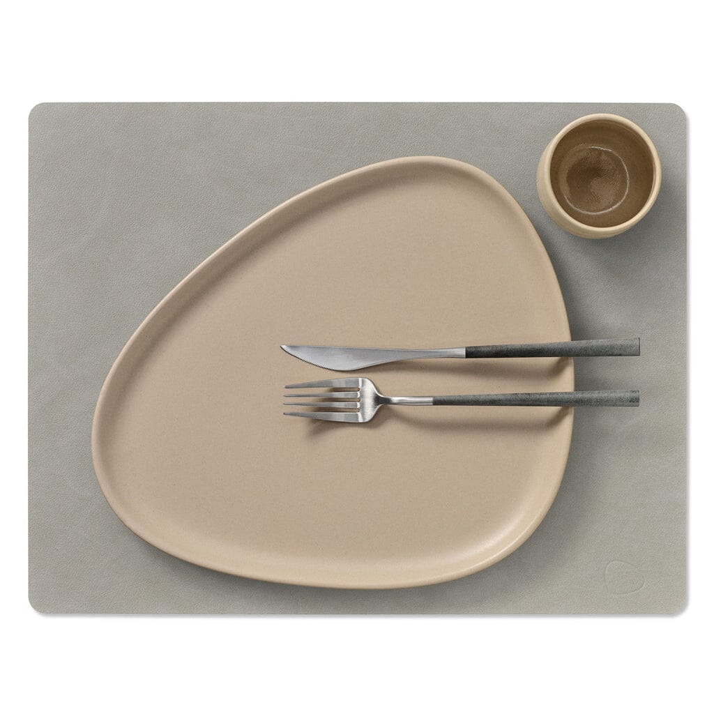 Lind DNA - Placemat Vierkant L Nupo Lichtgrijs Placemat Lind DNA 