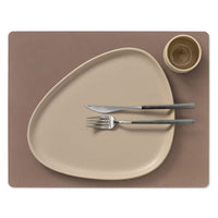Lind DNA - Placemat Vierkant L Nupo Truffel Placemat Lind DNA 