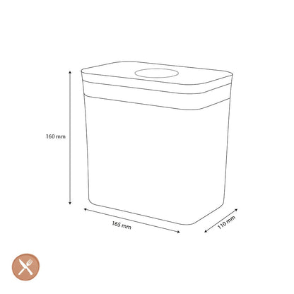 OXO - POP 2.0 Rechthoekig laag, 1,6 liter Voorraadpot OXO 