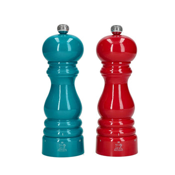Peugeot - Paris Peper- en Zoutmolen set 18 cm Pacific Blauw en Passion Rood Peper- en Zoutmolen set Peugeot 