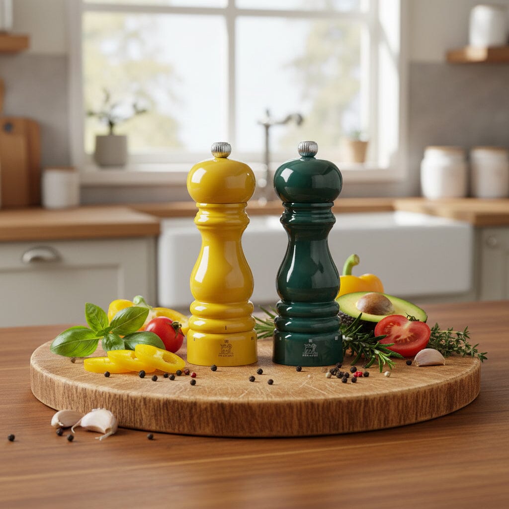 Peugeot - Paris Peper- en Zoutmolen set 18 cm Saffraangeel en Forest Groen Peper- en Zoutmolen set Peugeot 