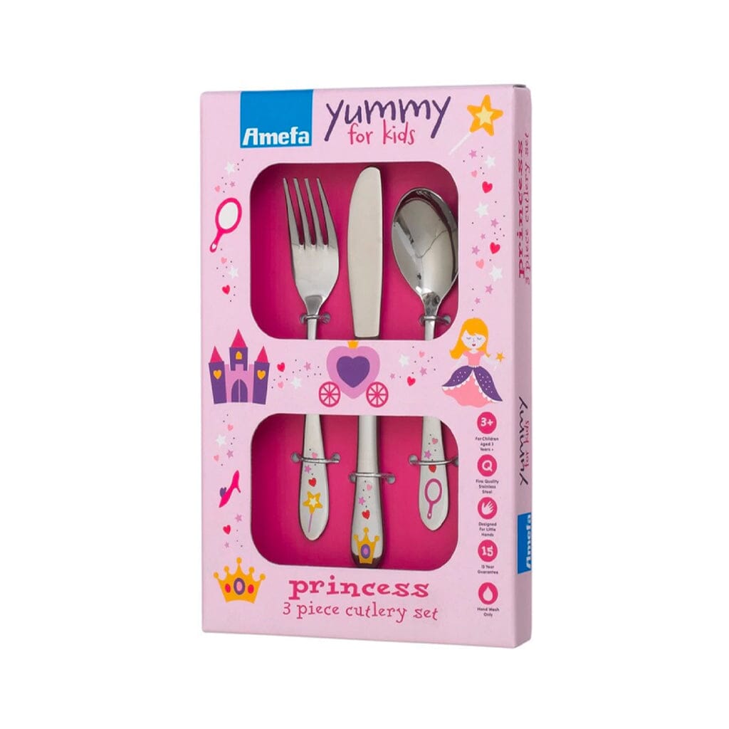 Princess 8422 mirror 18/0 3-pc Children set in gift box Amefa 