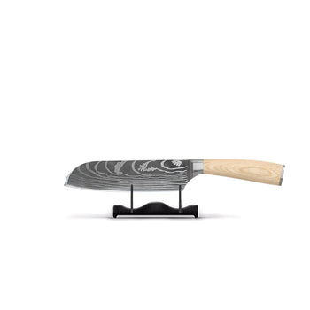 Shinrai Knives - Akari Damascus Print Santoku mes 13 cm Shinrai Knives 