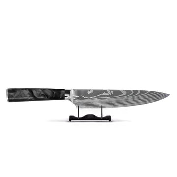 Shinrai Knives - Damascus Print Epoxy Onyx Koksmes 20 cm Koksmes Shinrai Knives 