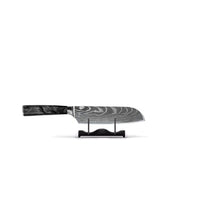 Shinrai Knives - Damascus Print Onyx Santoku mes 13 cm Santokumes Shinrai Knives 