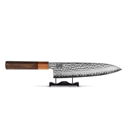 Couteaux Shinrai - Coffret exclusif Kigami en acier damassé (7 pièces) + bloc à couteaux simple face