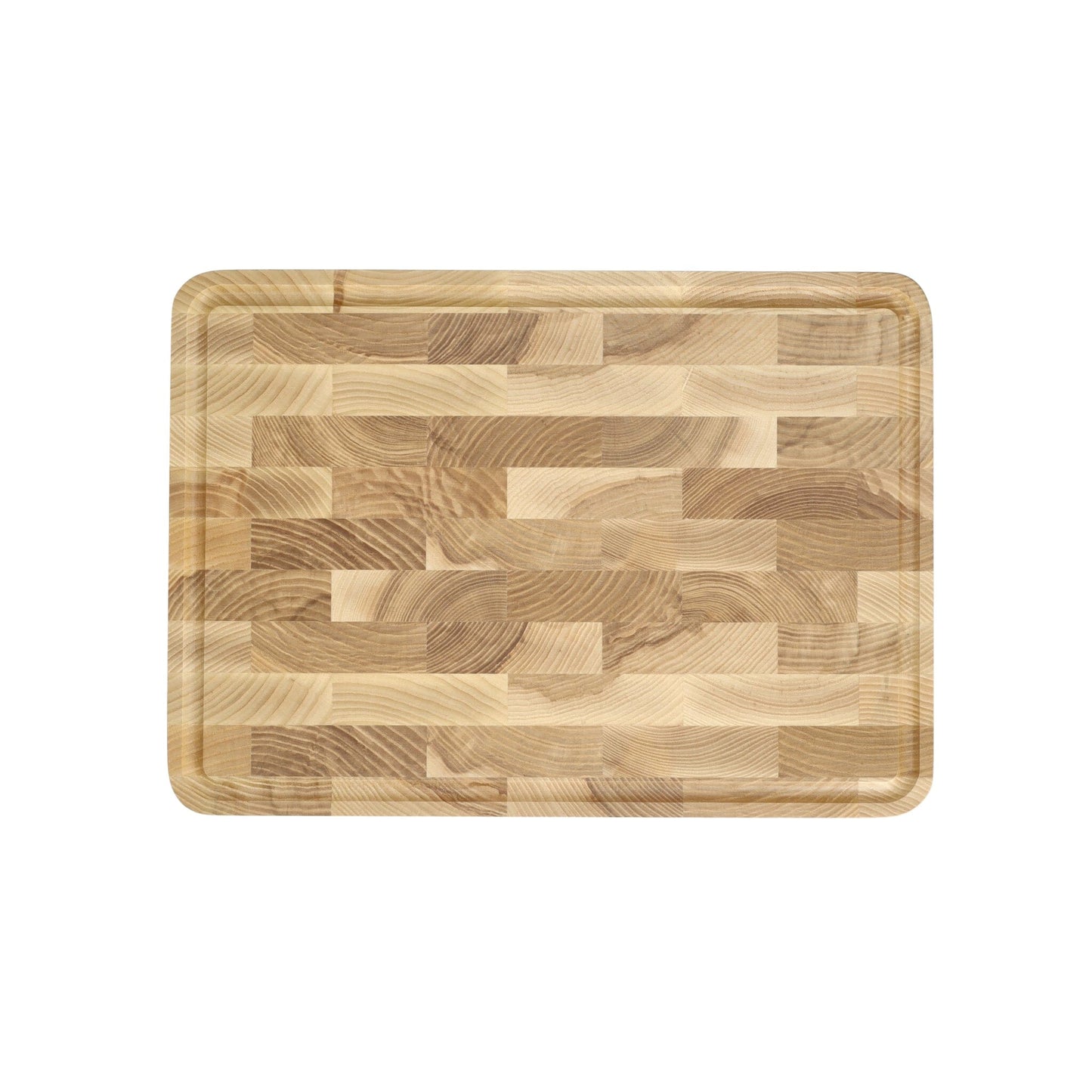 Planche à découper de luxe Shinrai Knives en bois de frêne (bois de bout) - 40 × 30 × 4,5 cm