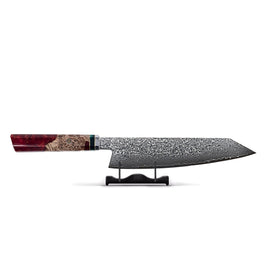 Shinrai Knives - Ruby Octagon Damascus Kiritsuke 23 cm - Special Edition Kiritsukemes Shinrai Knives 