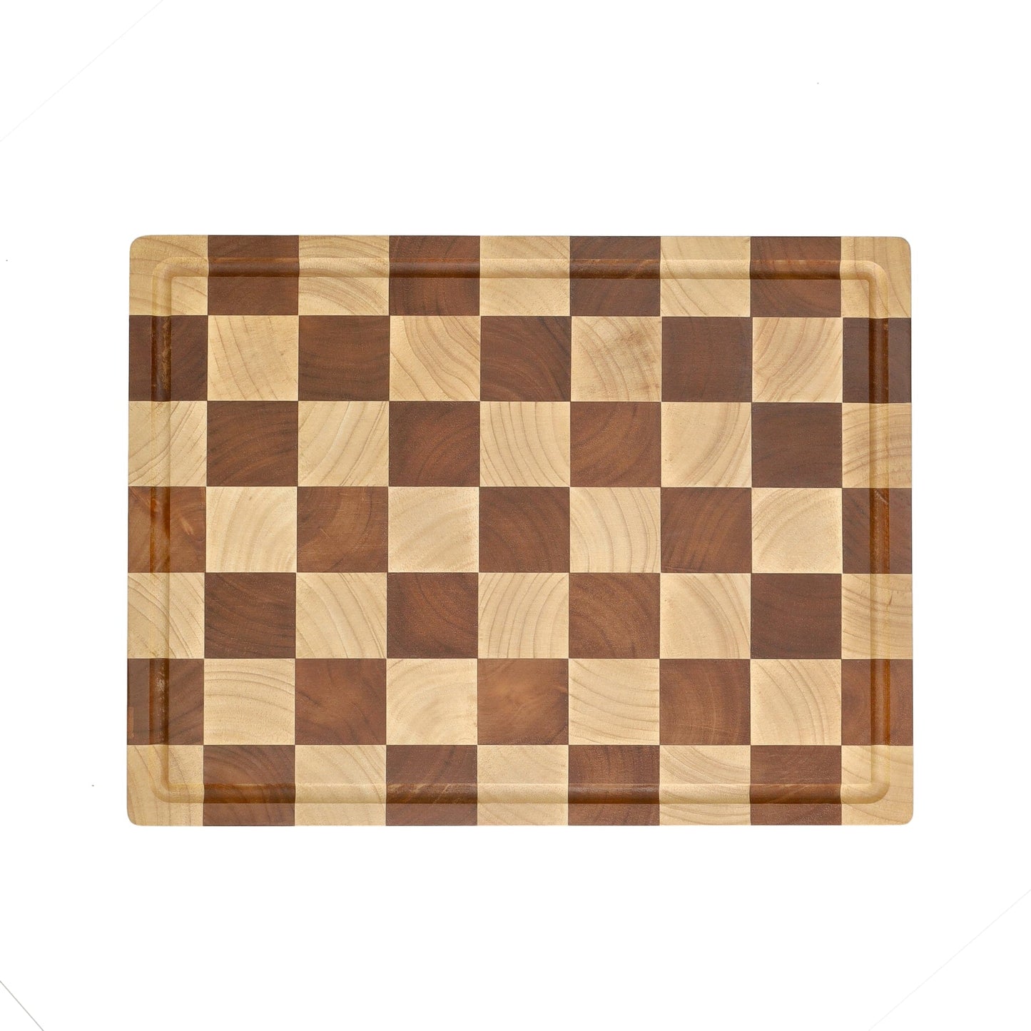 Shinrai Knives - Planche à découper de luxe pour échecs - Bois de bout - Ensemble