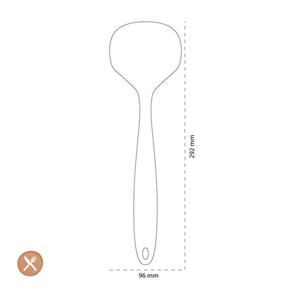 Outils2Cook - Cuillère Wok en Silicone Gris Muscade