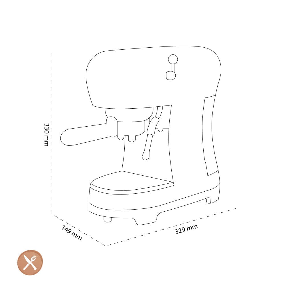 Smeg - Espressomachine | Pastelblauw | Jaren 50 | Handmatige espressomachine Handmatige Espressomachine Smeg 