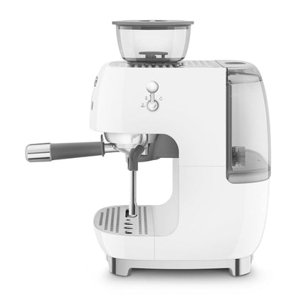 Smeg - Espressomachine | Wit | Jaren 50 | Handmatige espressomachine met geïntegreerde bonenmaler Handmatige Espressomachine Smeg 