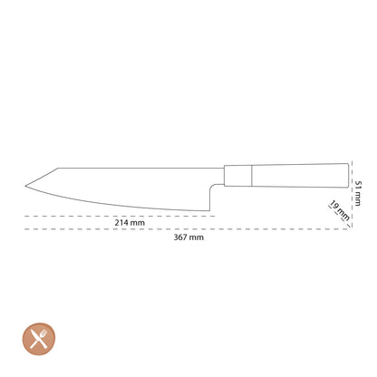 Shinrai Japan - Takumi Kaza Damascus Kiritsuke 20 cm