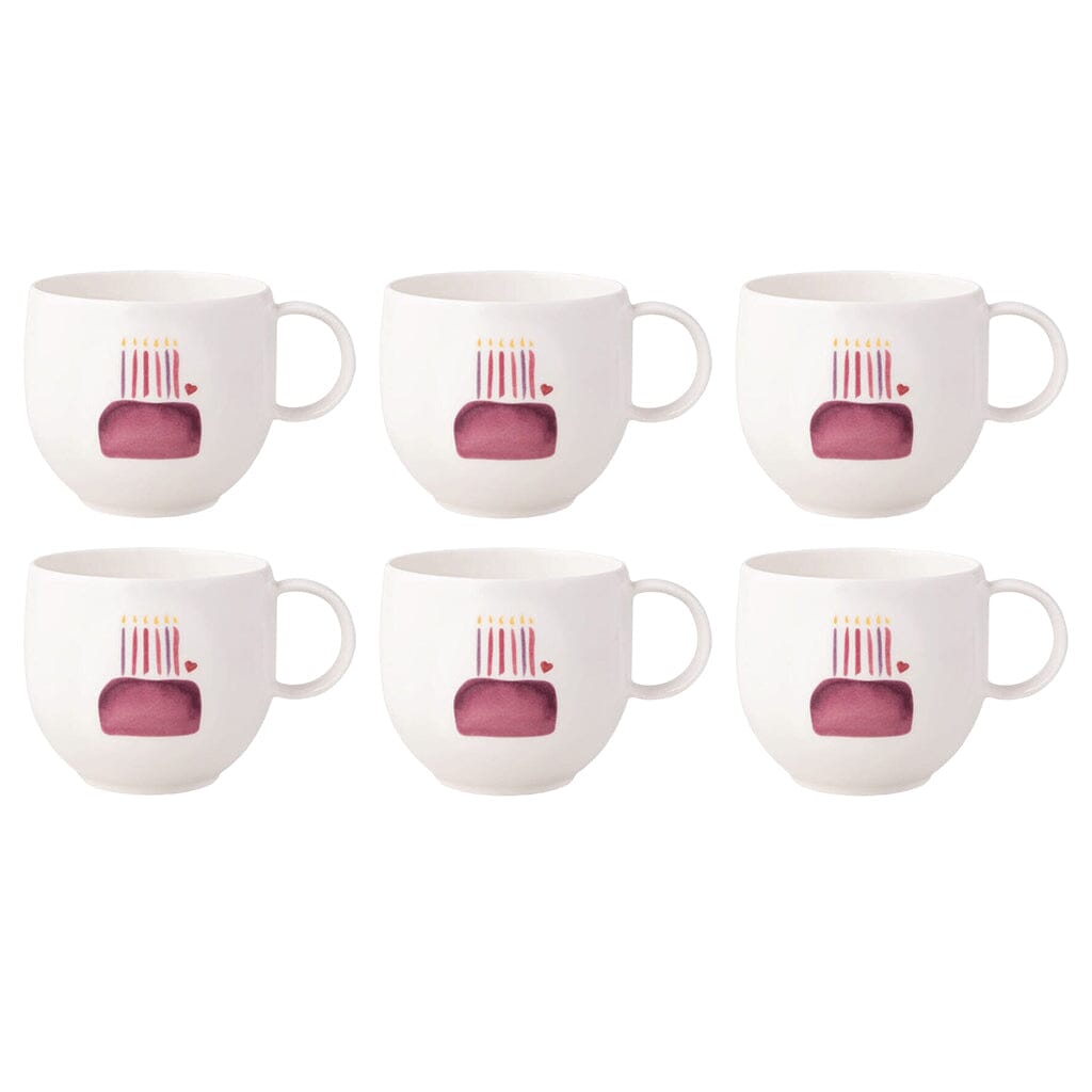 Villeroy & Boch - With Love - Mok Happy Birthday, Set van 6 Villeroy & Boch 